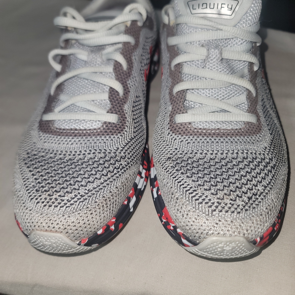 Under Armour Mens' Gray and Pink Athletic Shoes - Picture 3 of 7